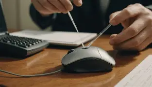 persoon gebruikt muis met stylus