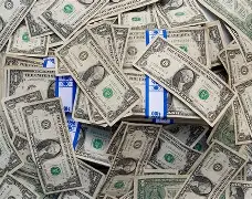 paarse illustratie van geld en muis